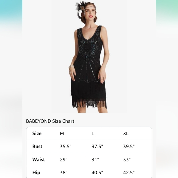 Elegant Black Sequin Flapper Dress 1920s Great Gatsby Style - Picture 14 of 16